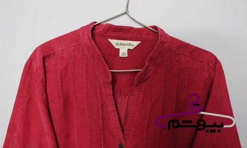 پیراهن کبریتی قرمز پیلهدار